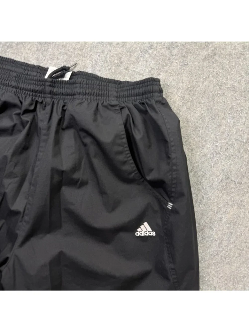 Adidas Windbreaker Track Pants Men L Black Lined 30